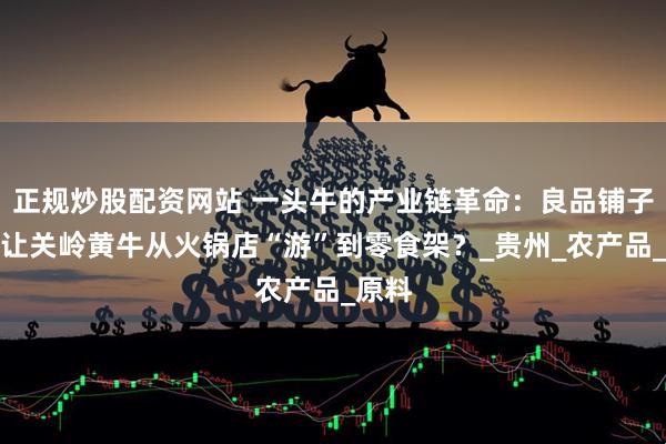 正规炒股配资网站 一头牛的产业链革命：良品铺子如何让关岭黄牛从火锅店“游”到零食架？_贵州_农产品_原料