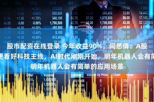 股市配资在线登录 今年收益90%，闫思倩：A股将延续慢牛，更看好科技主线，AI时代刚刚开始，明年机器人会有简单的应用场景
